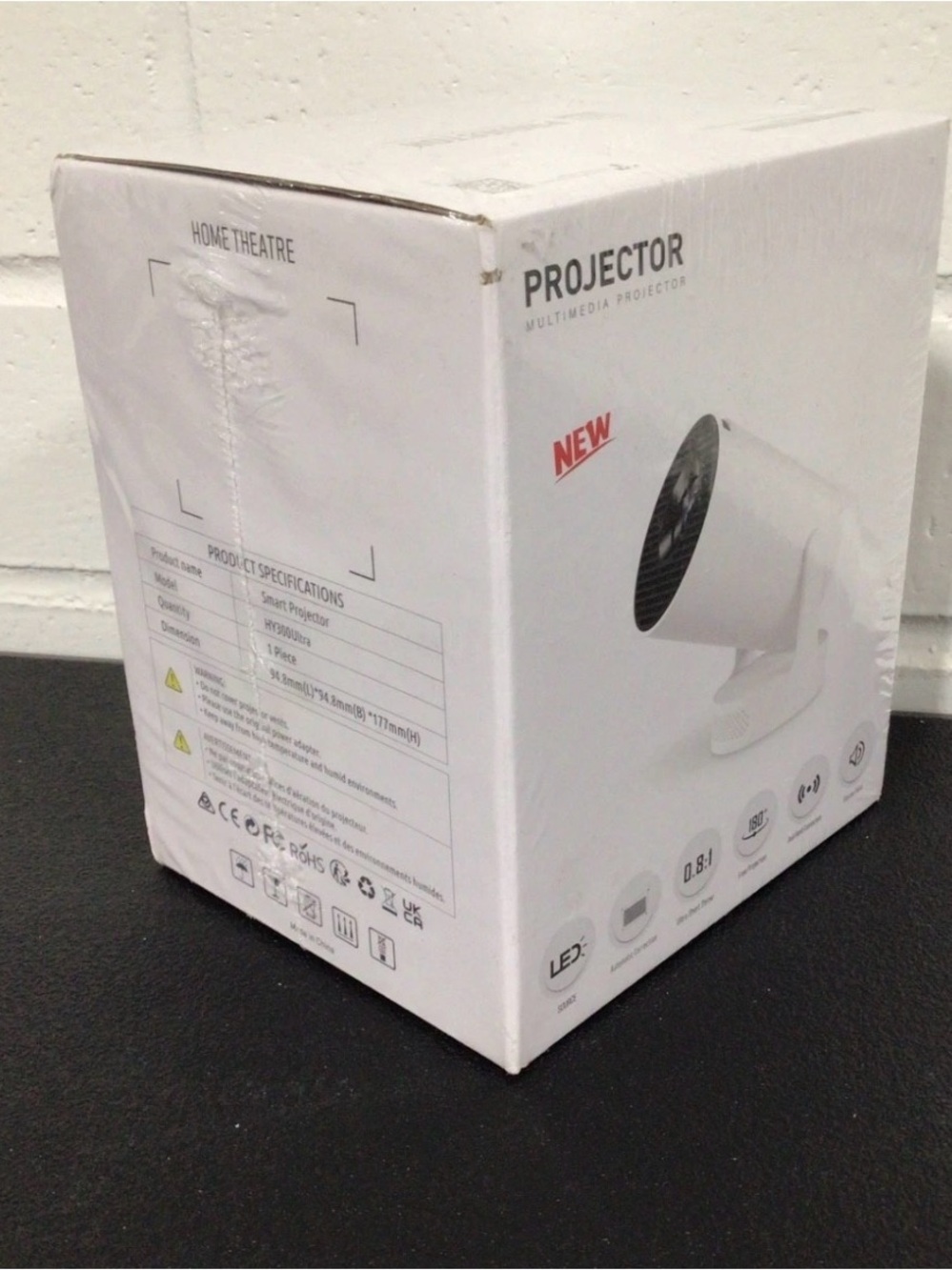 White Projector Multimedia Desktop Mini Projector - Brand Unspecified